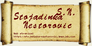 Stojadinka Nestorović vizit kartica